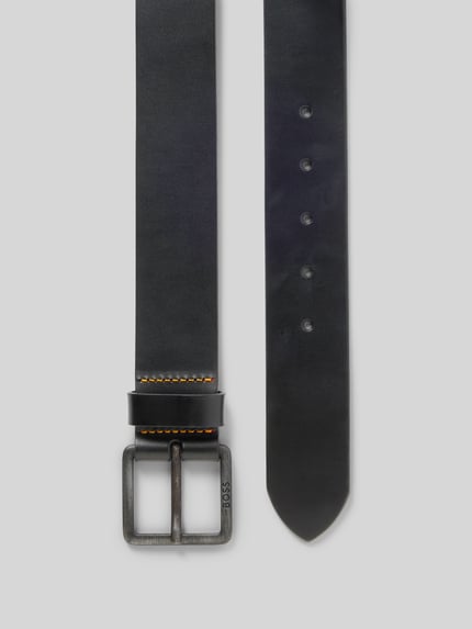Produktfoto, Gürtel aus echtem Rindsleder Modell 'JEEKO_SZ40' von BOSS, Optik: Unifarben, Dornschließe, Label-Prägung, Glattleder