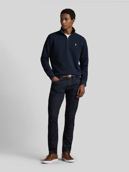Polo Ralph Lauren Bluza dresowa o regularnym kroju z mieszanki bawełny Granatowy 1