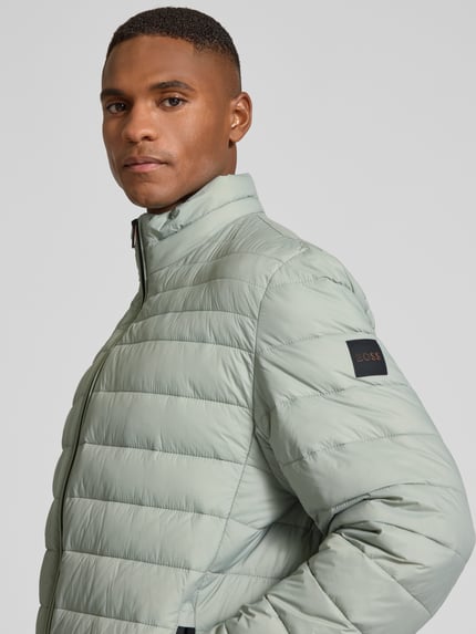 BOSS Orange Slim fit gewatteerd jack met opstaande kraag, model 'ODEN2' Mintgroen - 3
