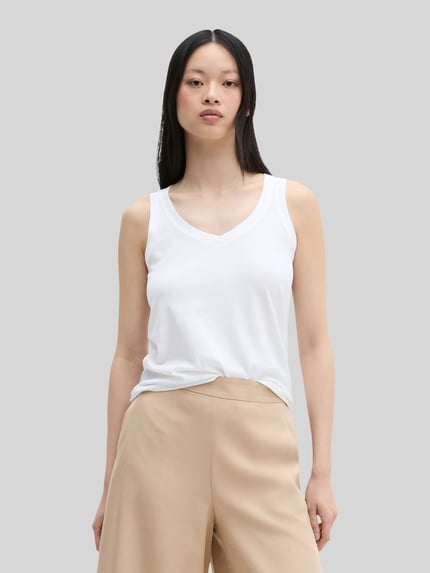 Marc O'Polo Regular Fit Top aus reiner Baumwolle Weiss 4