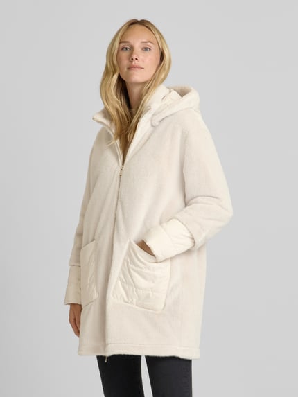 White Label Mantel mit aufgesetzten Taschen Sand 4