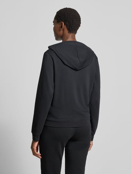 HUGO Regular fit sweatjack van katoenmix, model 'HUGO ID JACKET' Zwart - 5