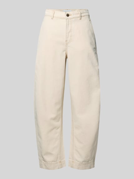 Jeansy o kroju regular fit z czystej bawełny Model 'WORKWEAR CANVAS BARREL' Shop The Look MANNEQUINE