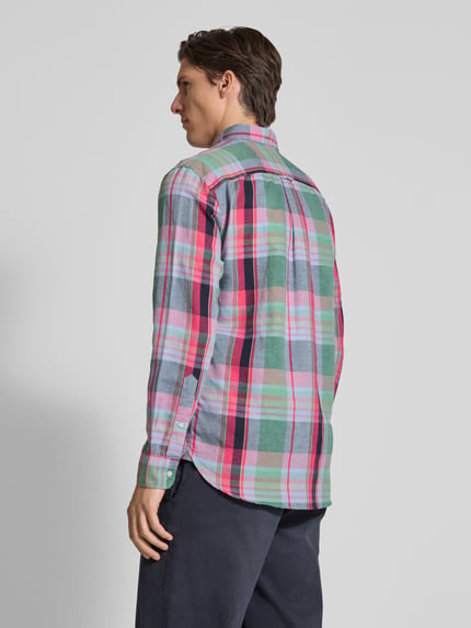 Tommy Hilfiger Regular Fit Freizeithemd aus Baumwoll-Leinen-Mix Rot 5