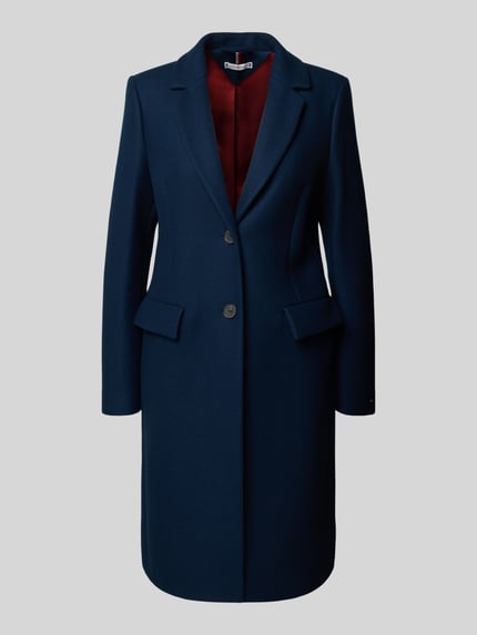 Tommy Hilfiger Regular Fit Mantel aus Woll-Mix mit Kaschmir-Anteil Marine 2