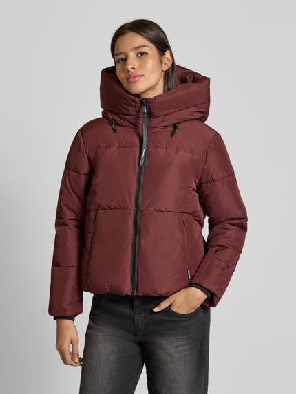 khujo Puffer Jacket mit Reißverschlusstaschen Modell 'AUDREY MATT' Bordeaux 4