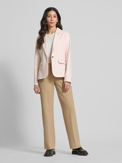 s.Oliver BLACK LABEL Żakiet o kroju slim fit z mieszanki bawełny Różowawy 1