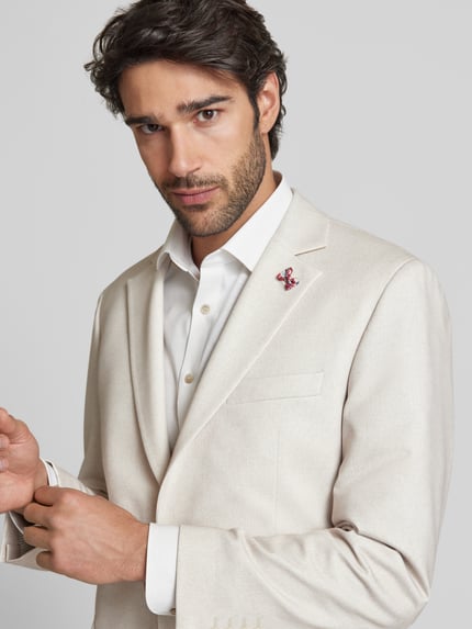 Atelier Torino Sakko mit Brustleistentasche Beige 3