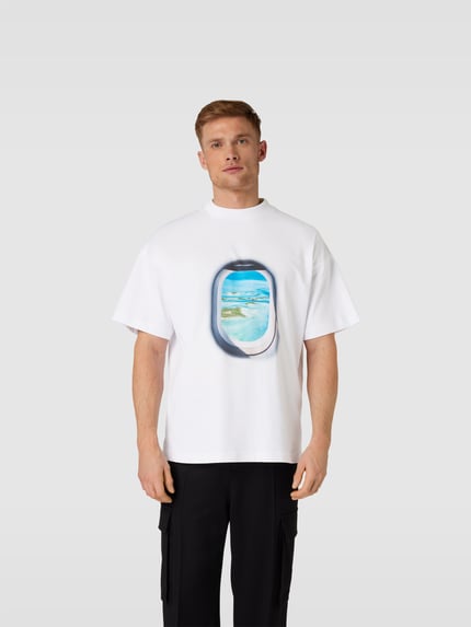 Blue Sky Inn T-shirt z nadrukiem z motywem Biały 4