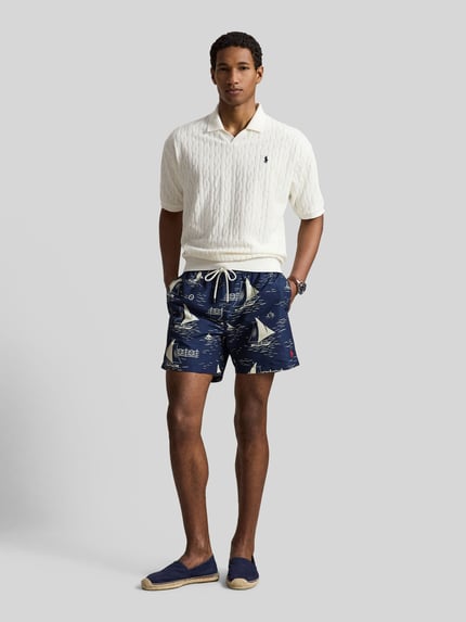 Polo Ralph Lauren Koszulka polo o kroju relaxed fit z czystej bawełny w imitacji dzianiny Biały 1