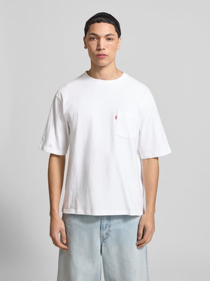 Levi's® t-shirt o kroju loose fit z czystej bawełny Biały 4