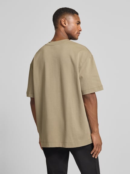 Les Deux T-Shirt mit Rundhalsausschnitt Modell 'Carl' Schlamm 5