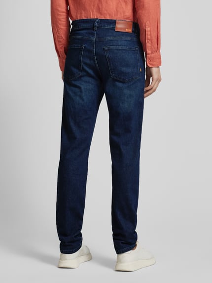BOSS Orange Regular Fit Jeans im 5-Pocket-Design Modell "Re.Maine" Dunkelblau 5