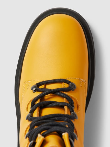 Tommy Jeans Veterboots met plateauzool, model 'CHUNK' Geel - 4