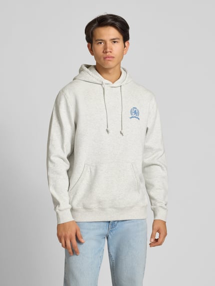 Tommy Jeans Regular fit hoodie van katoenmix Lichtgrijs gemêleerd - 4