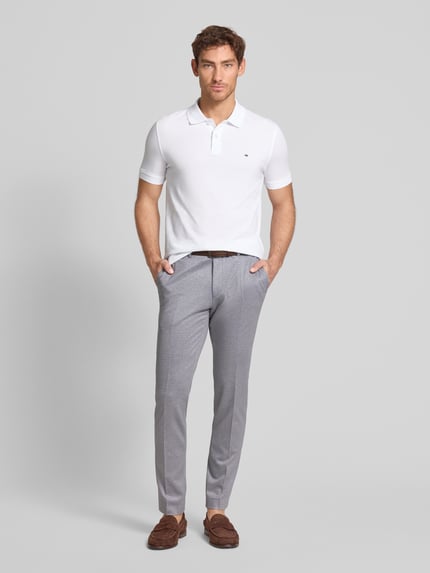 Christian Berg Men Poloshirt mit Logo-Stitching Weiss 1
