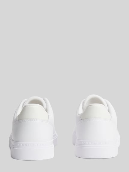 Tommy Hilfiger Sneaker aus echtem Leder mit Logo-Detail Weiss 5