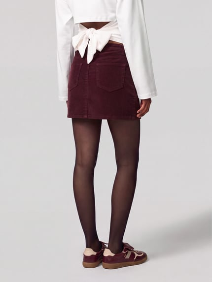 ONLY Minirock mit aufgesetzten Taschen Bordeaux 5