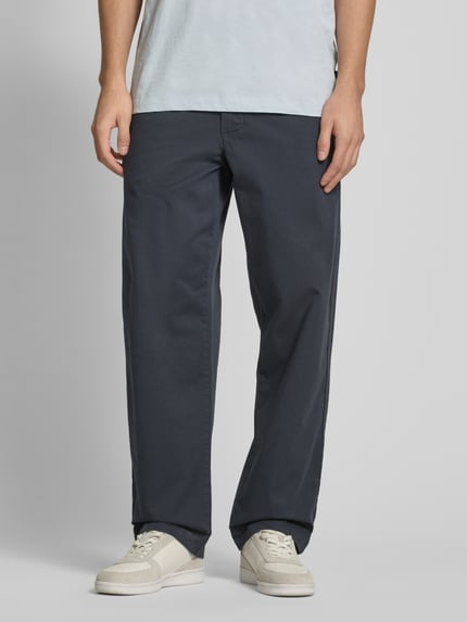 ANNARR Straight Leg Chino mit Gürtelschlaufen Modell 'STORM' Marine 4