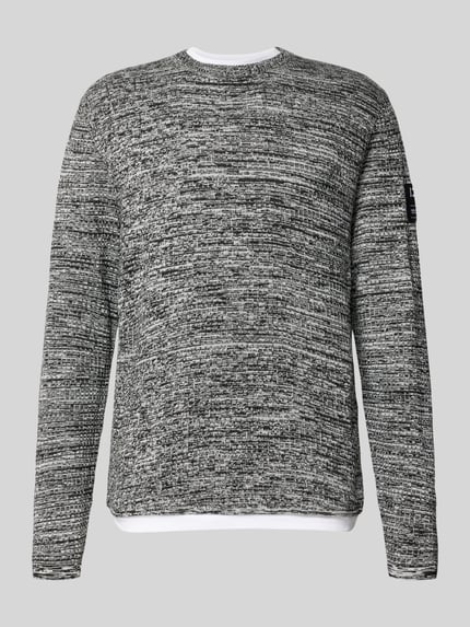 Tom Tailor Denim Regular Fit Strickpullover aus Baumwoll-Mix Black 2