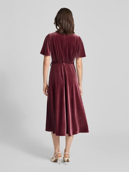 Christian Berg Cocktail Cocktailkleid mit V-Ausschnitt Dunkelrot 5