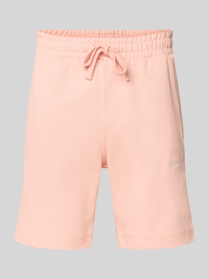 Produktfoto, Sweatshorts mit Stitching Modell 'KARL' von Jack & Jones in Hellrosa, Baumwoll-Mix, elastischer Bund, Regular Fit, glatte Oberfläche