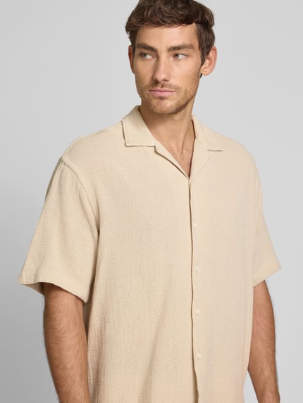 Selected Freizeithemd mit Knopfleiste Beige 3