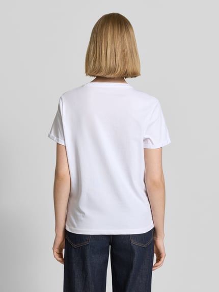 Tom Tailor męski t-shirt o kroju regular fit z czystej bawełny Biały 5