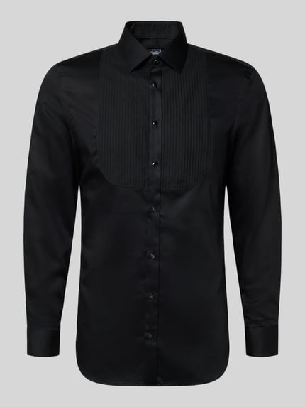 Jake*s Slim Fit Businesshemd aus Baumwolle Black 2
