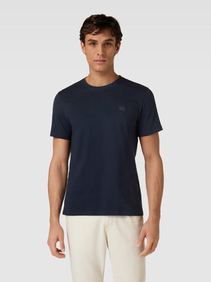 BOSS Orange T-shirt z nadrukiem z logo model ‘Tales’ Granatowy 4