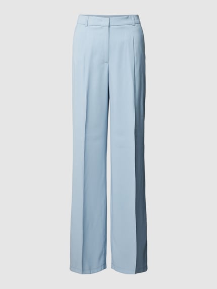 Christian Berg Woman Selection Stoffhose aus Viskose-Mix mit Bügelfalten Rauchblau 2