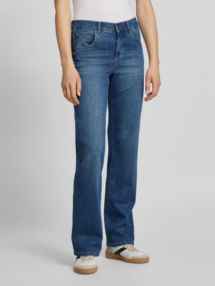 ANGELS Wide Leg Jeans im 5-Pocket-Design Modell 'LARA' Marine 4