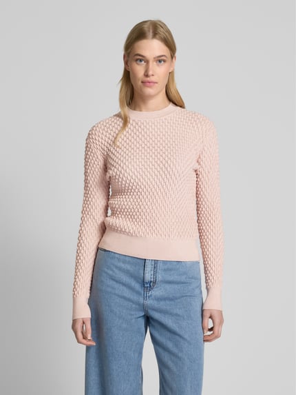 Apricot Sweter z dzianiny z okrągłym dekoltem Różowawy 4