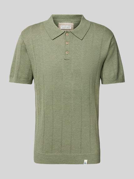Colours & Sons Slim fit poloshirt met labeldetail Wit - 2