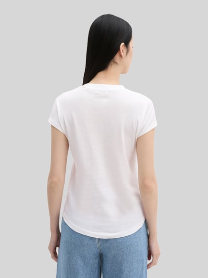 Marc O'Polo Regular Fit T-Shirt aus reiner Baumwolle Weiss 5