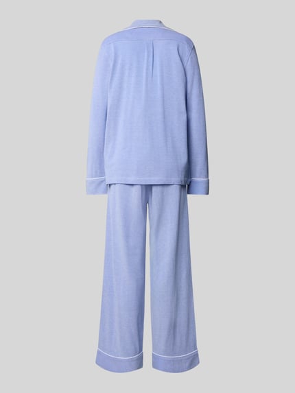 Polo Ralph Lauren Pyjama mit Logo-Stitchings Modell 'OXFORD Madison' Blau 3