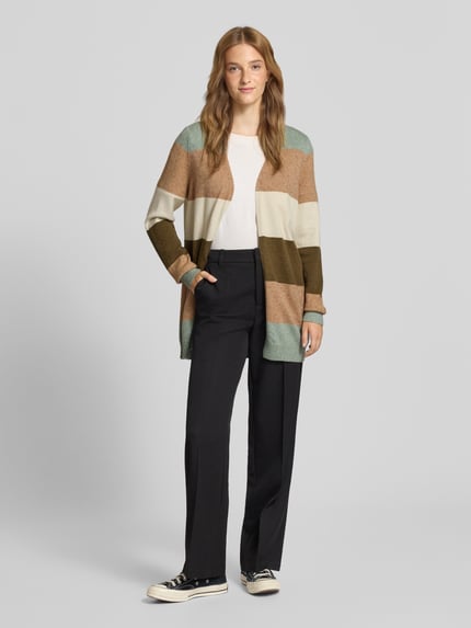 ONLY Regular Fit Cardigan aus Viskose-Mix Modell 'LESLY' Schilf Melange 1