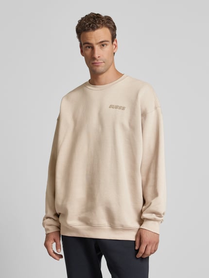 GUESS Activewear Sweatshirt mit Label-Print Modell 'EMIS' Beige 4