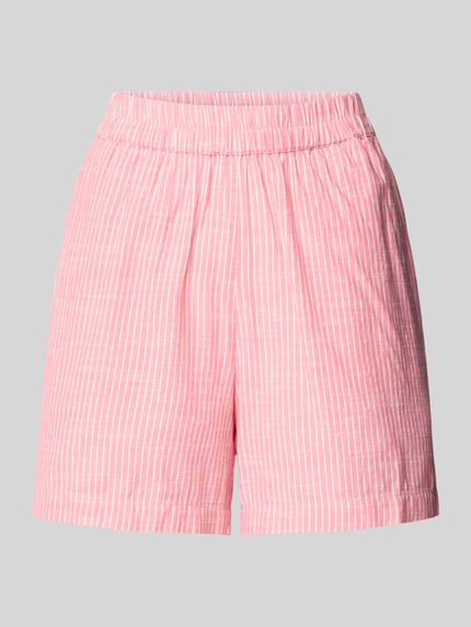PIECES Loose Fit Shorts aus Baumwoll-Leinen-Mix Modell 'APIA' Rosa 2