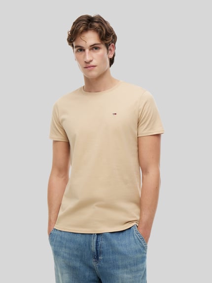 Tommy Jeans regular fit T-shirt van puur katoen Beige - 4