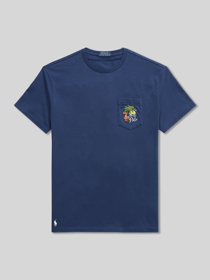 Polo Ralph Lauren Regular Fit T-Shirt aus reiner Baumwolle mit Rückenprint Marine 2