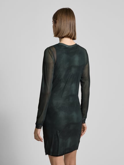 Karo Kauer Minikleid mit Label-Applikation Black 5