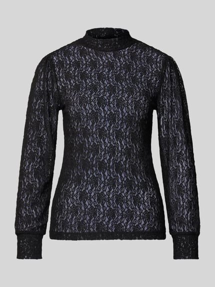 Christian Berg Woman Longsleeve im semitransparentem Design Black 2