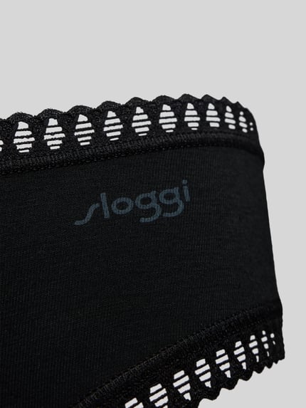 Sloggi Figi z obszyciem z koronki w zestawie 3 szt. model ‘GO’ Czarny 2