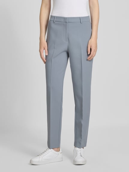 COMMA Spodnie do garnituru o kroju slim fit w kant Szaroniebieski 4