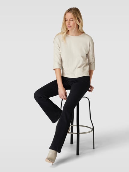 Marc Cain Regular fit jeans met uitlopende pijpen Zwart - 1