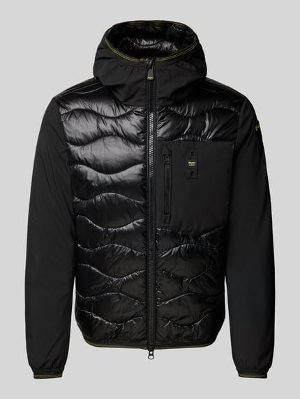 Blauer USA Kurtka puchowa z naszywką z logo model „ALBERT” Czarny 2