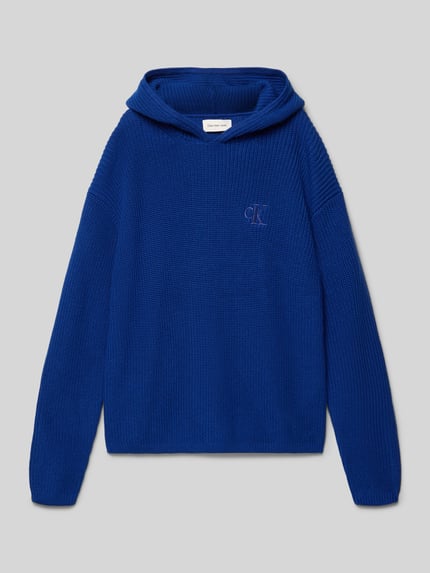 Calvin Klein Jeans Hoodie in gebreide look Koningsblauw - 1