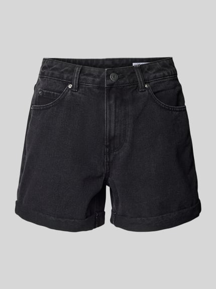 VERO MODA Relaxed Fit Jeansshorts aus Baumwoll-Mix Modell 'ZURI' Black 2