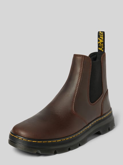 Dr. Martens Buty chelsea z naturalna skóra z naszywka z logo Średniobrązowy 1
